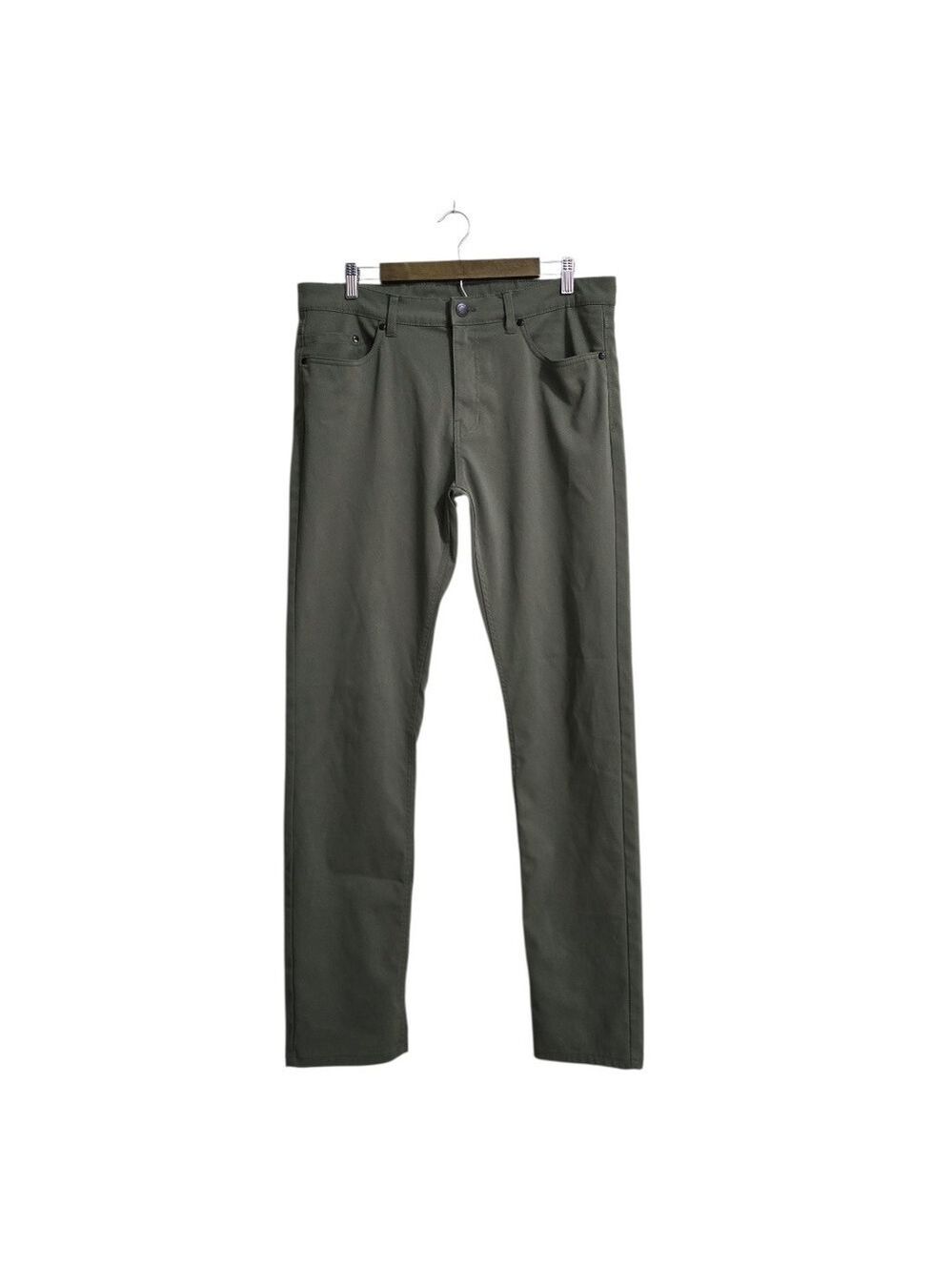 Jachs New York Poly Spandex Performance Tech Pant In Olive Sz 34x34